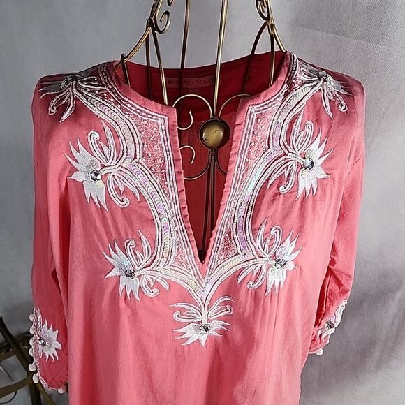Barbara Gerwit Embellished Sequin, Rhinestone and Seed Bead Tunic - Picture 3 of 10